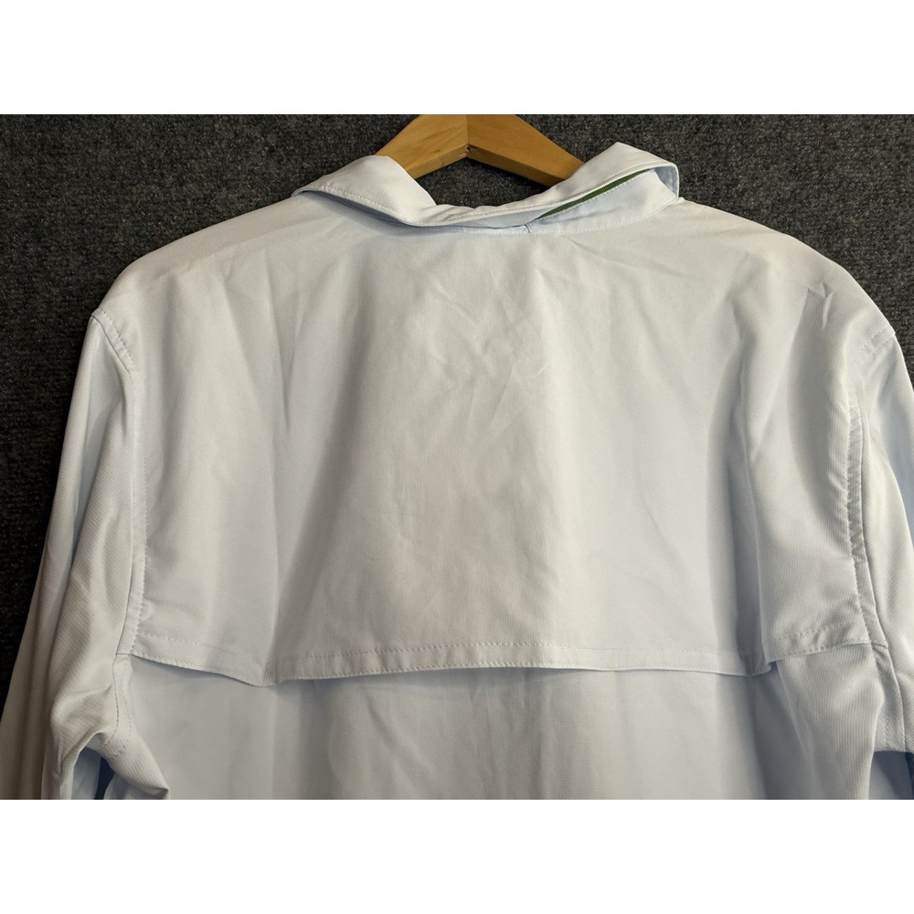 Stio Men's Button Shirt Mist Blue Hatcher Long Sleeve L Vented Lightweight - Picture 14 of 15